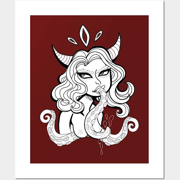 Calamari Wall Art by LittleGreenHat